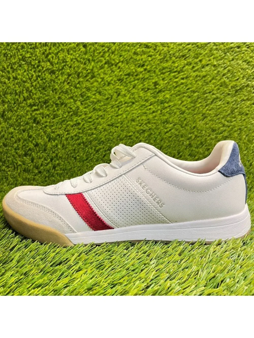 Skechers Zinger Retro Rockers Womens Size 10 White Red Athletic Shoes Sneakers